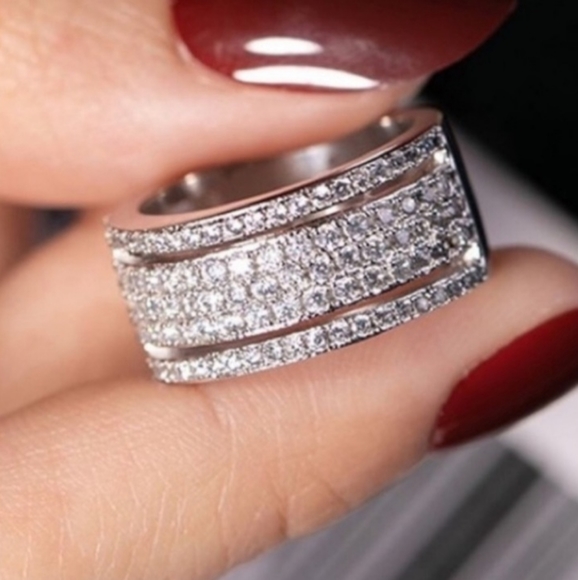 Eternity Triple Row Engagement Band - Picture 10 of 16